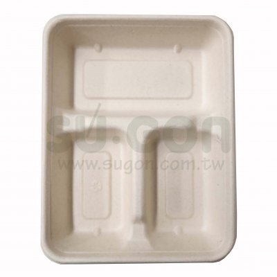 無塑紙系列-無塑紙餐盒-3格